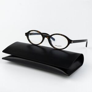 NEW Saint Laurent SL751 JEANNE OPT 002 Havana Oval Women Eyeglasses